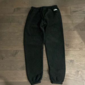 PINK XS Black Fleece Pants
